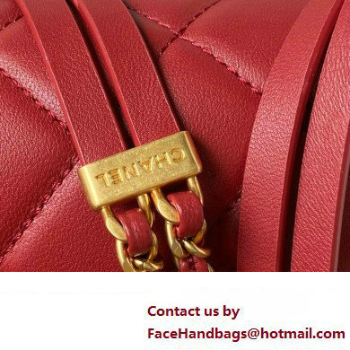 Chanel Lambskin  &  Gold-Tone Metal Mini Flap Bag AS4340 Burgundy 2023